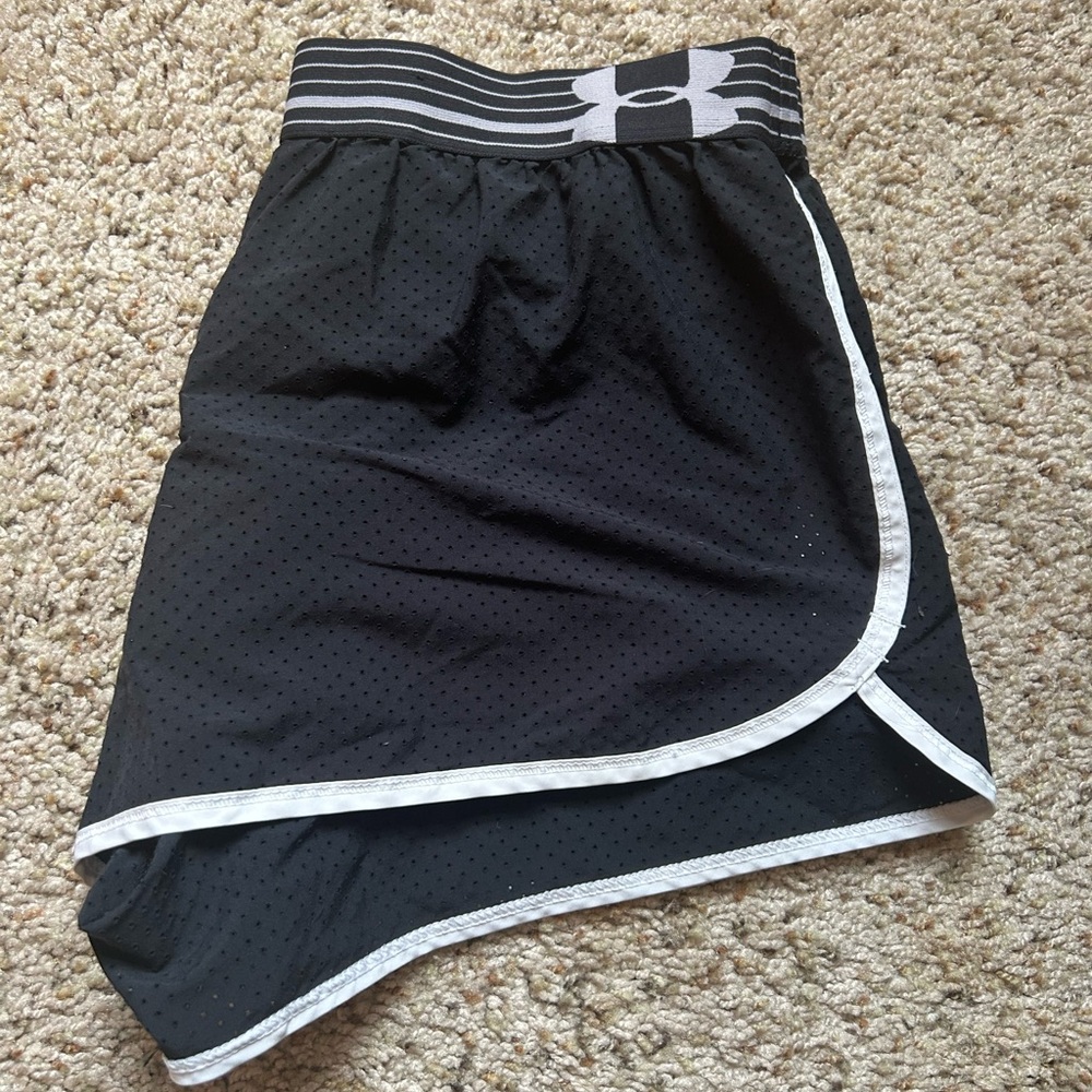 Under Armour Black Short with White Accents